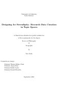 Cover page: Designing for Serendipity: Research Data Curation in Topic Spaces
