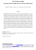 Cover page: The Producer Surplus Associated with Gasolne Fuel Use in the United States