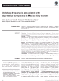 Cover page: Childhood trauma is associated with depressive symptoms in Mexico City women.