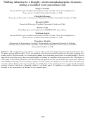 Cover page: Shifting attention to a thought: electroencephalographic dynamics during a modified word generation task.