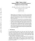 Cover page: Lights, Camera, Action! Exploring Effects of Visual Distractions on Completion of Security Tasks