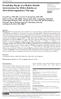 Cover page: Feasibility Study of a Mobile Health Intervention for Older Adults on Oral Anticoagulation Therapy