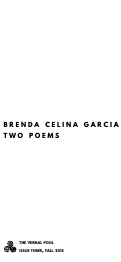 Cover page: Two Poems