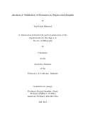 Cover page: Analysis &amp; Simulation of Dynamics in Supercooled Liquids