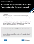 Cover page of California Homecare Worker Exclusions from Taxes and Benefits: The Legal Framework
