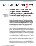 Cover page: Multiplex giant magnetoresistive biosensor microarrays identify interferon-associated autoantibodies in systemic lupus erythematosus