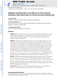 Cover page: Mediation and Moderation of an Efficacious Theory-Based Abstinence-Only Intervention for African American Adolescents