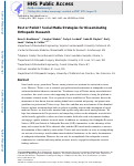 Cover page: Post or perish? Social media strategies for disseminating orthopedic research.