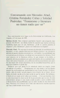 Cover page: Conversando con Mercedes Abad, Cristina Fernández Cubas y Soledad Puértolas: 'Feminismo y literatura no tienen nada que ver"