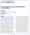 Cover page: Flow Convergence Caused by a Salinity Minimum in a Tidal Channel