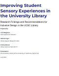 Cover page of Improving Student Sensory Experiences in the University Library
