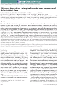 Cover page: Nitrogen deposition in tropical forests from savanna and deforestation fires