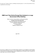 Cover page: EMCS and time-series energy data analysis in a large government office 
building