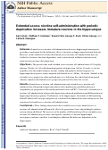 Cover page: Extended access nicotine self-administration with periodic deprivation increases immature neurons in the hippocampus