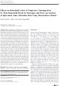 Cover page: Effects on Household Labor of Temporary Out-migration by Male Household Heads in Nicaragua and Peru: an Analysis of Spot-check Time Allocation Data Using Mixed-effects Models