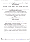 Cover page: Association of Hearing Impairment and Mortality in Older Adults