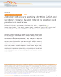 Cover page: Zebrafish behavioural profiling identifies GABA and serotonin receptor ligands related to sedation and paradoxical excitation