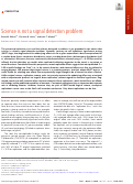 Cover page: Science is not a signal detection problem