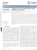Cover page: A magnetic solder for assembling bulk covalent adaptable network blocks