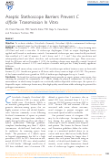 Cover page: Aseptic Stethoscope Barriers Prevent C difficile Transmission In&nbsp;Vitro