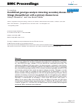 Cover page: Conditional genotype analysis: detecting secondary disease loci in linkage disequilibrium with a primary disease locus