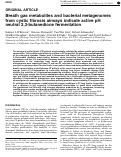 Cover page: Breath gas metabolites and bacterial metagenomes from cystic fibrosis airways indicate active pH neutral 2,3-butanedione fermentation.