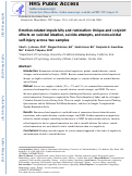 Cover page: Emotion-related impulsivity and rumination: Unique and conjoint effects on suicidal ideation, suicide attempts, and nonsuicidal self-injury across two samples.