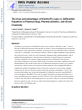 Cover page: The Uses and Advantages of Kirchhoff’s Laws vs. Differential Equations in Pharmacology, Pharmacokinetics, and (Even) Chemistry