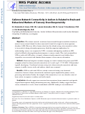 Cover page: Salience Network Connectivity in Autism Is Related to Brain and Behavioral Markers of Sensory Overresponsivity