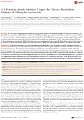 Cover page: A 2-Pyridone-Amide Inhibitor Targets the Glucose Metabolism Pathway of Chlamydia trachomatis