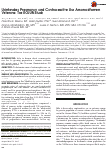 Cover page: Unintended Pregnancy and Contraceptive Use Among Women Veterans: The ECUUN Study