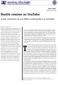 Cover page: Hostile remixes on YouTube: A new constraint on pro-FARC counterpublics in Colombia