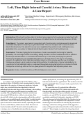 Cover page: Left, Then Right ICA Dissection: A Case Report