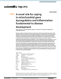 Cover page: A novel role for vaping in mitochondrial gene dysregulation and inflammation fundamental to disease development