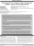 Cover page: Trauma-informed Care Training in Trauma and Emergency Medicine: A Review of the Existing Curricula