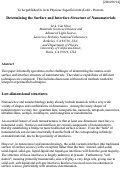 Cover page: Determining the surface and interface structure of nanomaterials