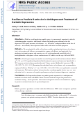 Cover page: Resilience predicts remission in antidepressant treatment of geriatric depression