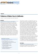 Cover page: Patterns of Water Use in California