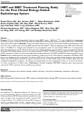 Cover page: IMRT and SBRT Treatment Planning Study for the First Clinical Biology-Guided Radiotherapy System