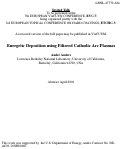 Cover page: Energetic deposition using filtered cathodic arc plasmas