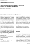 Cover page: Numerical simulation of dynamic fracture using finite elements with embedded discontinuities