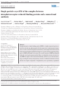 Cover page: Single particle cryo-EM of the complex between interphotoreceptor retinoid-binding protein and a monoclonal antibody.