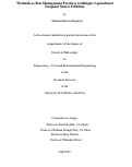 Cover page: Wetlands as Best Management Practices to Mitigate Agricultural Nonpoint Source Pollution