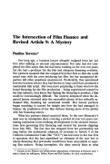Cover page: The Intersection of Film Finance and Revised Article 9: A Mystery