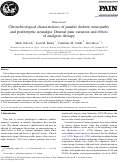 Cover page: Chronobiological characteristics of painful diabetic neuropathy and postherpetic neuralgia: Diurnal pain variation and effects of analgesic therapy