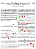 Cover page: Convergence of Nonlinear Observers on ${\mathbb{R}}^{n}$ With a Riemannian Metric (Part II)