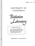 Cover page: FIRST MACROSCOPIC OBSERVATIONS OP TIE CHEMICAL PROPERTIES OF BERKELIUM AND CALIFORNIUM