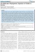 Cover page: The Molecular Phylogenetic Signature of Clades in Decline