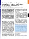 Cover page: Phosphorylation of the Rab exchange factor Sec2p directs a switch in regulatory binding partners.