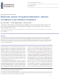 Cover page: Molecular carriers of acquired inheritance: absence of evidence is not evidence of absence